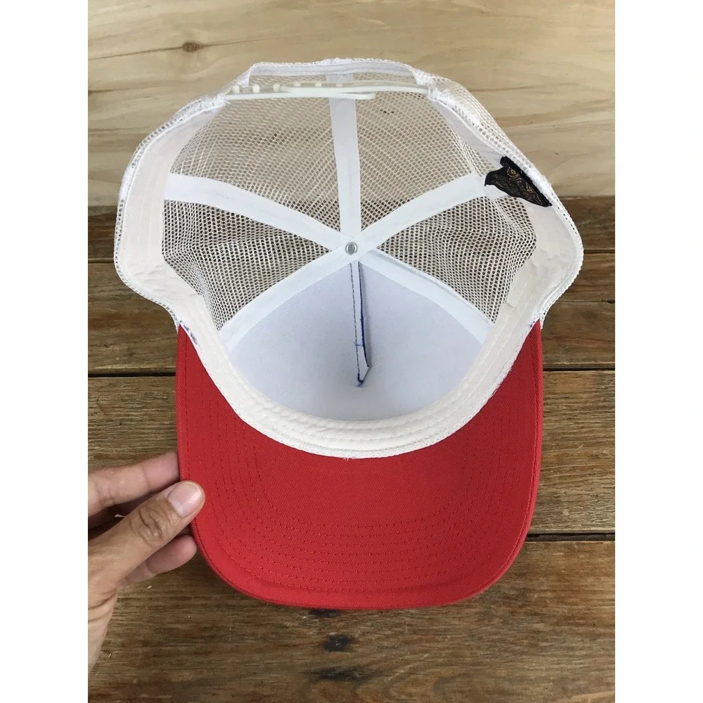 Vtg PBR Pabst Blue Ribbon Trucker Hat Snapback Mesh Beer Head To Toe Tag